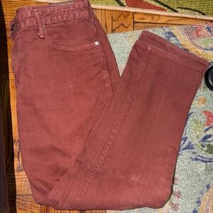 Bonobos Brick Red straight leg jeans size : 34 x 30